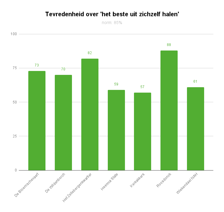 tevredenheid over het beste uit jezelf halen